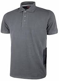 Polo manica corta grigia meteorite
