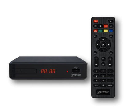 Zephir Digitaler terrestrischer Decoder TV Full HD DVB-T2 HEVC USB 2.0 HDMI LED TVSAT
