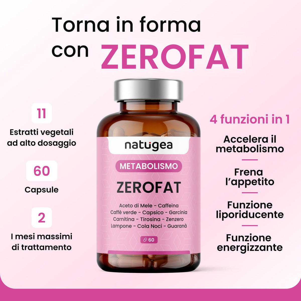 Termogenico ZEROFAT® - Metabolismo Attivo e Controllo della Fame e del peso corporeo