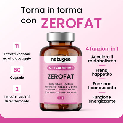 Termogenico ZEROFAT® - Metabolismo Attivo e Controllo della Fame e del peso corporeo