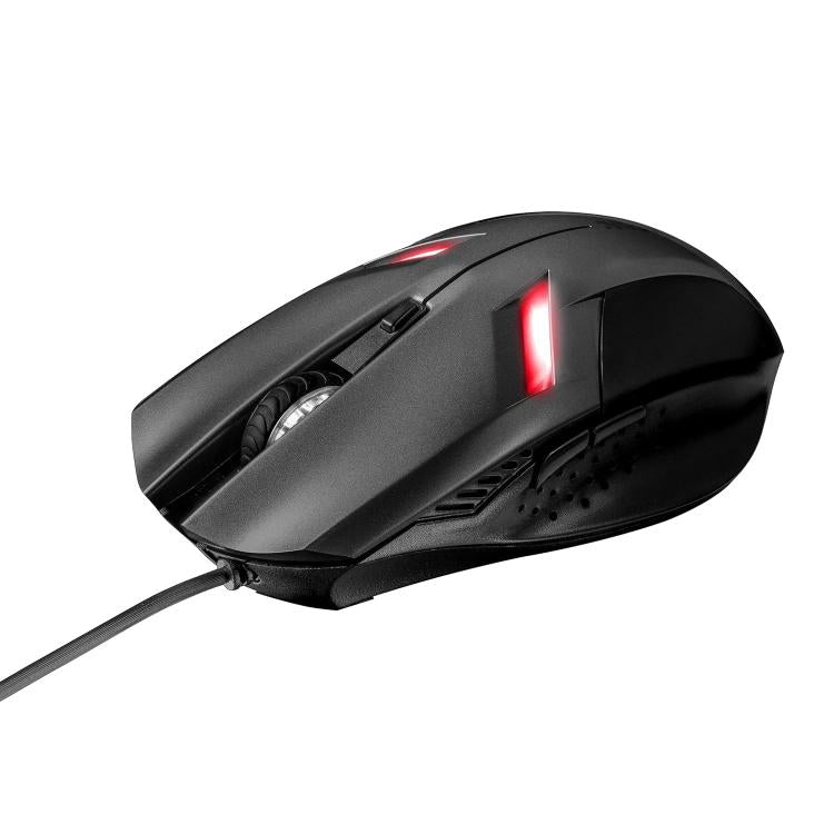 Trust Ziva Gaming Maus Optisch LED USB Schwarz 6 Tasten Präzision Spiel 2000 DPI