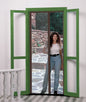 Retractable Insect Screen for Door 240x140 cm White – Horizontal System with Aluminum Frame