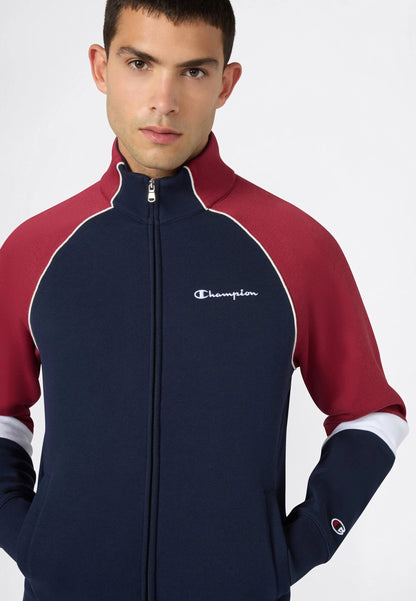 Champion Tuta Sportiva Uomo Fleece 222692-BS501 Blu-Rosso - Completo Sportivo
