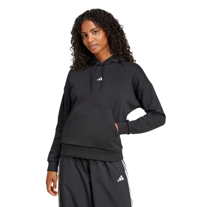 Adidas Felpa da donna cappuccio Essentials Small Logo Feel Cozy JN1861 nero