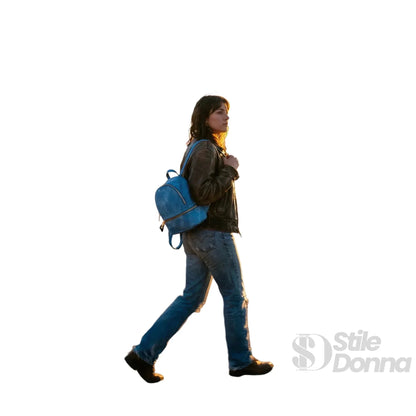 Stile Donna Bags - Zaino Mini in Denim Blu