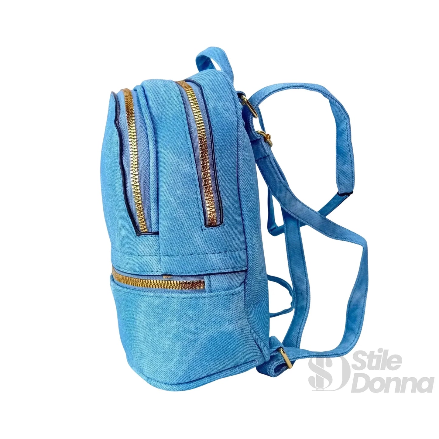 Stile Donna Bags - Zaino Mini in Denim Blu