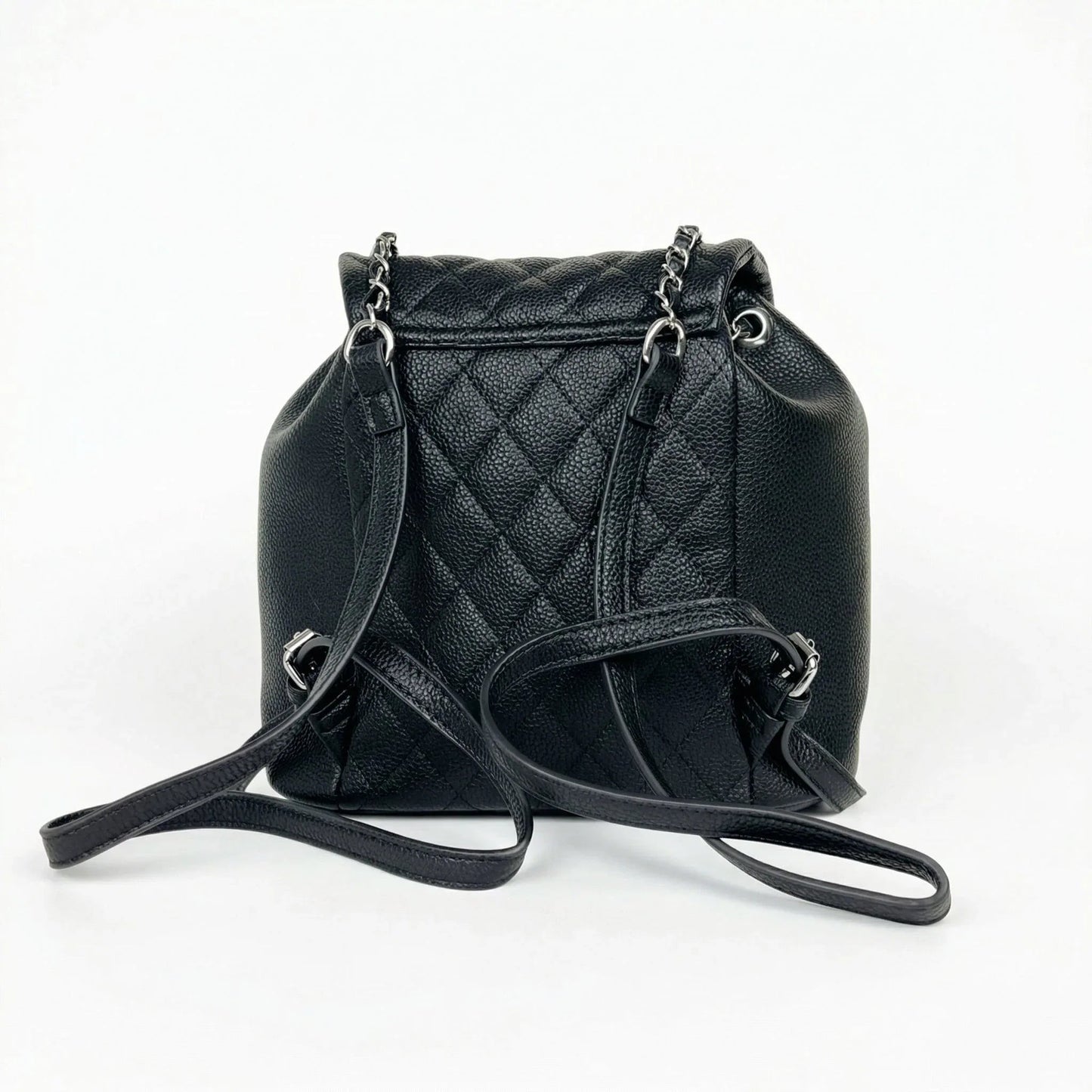 Stile Donna Bags - Zaino Trapuntato in Ecopelle Nera