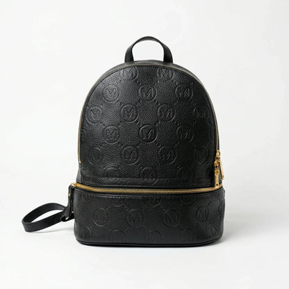 Stile Donna Bags - Zaino Beige e Nero con Monogramma