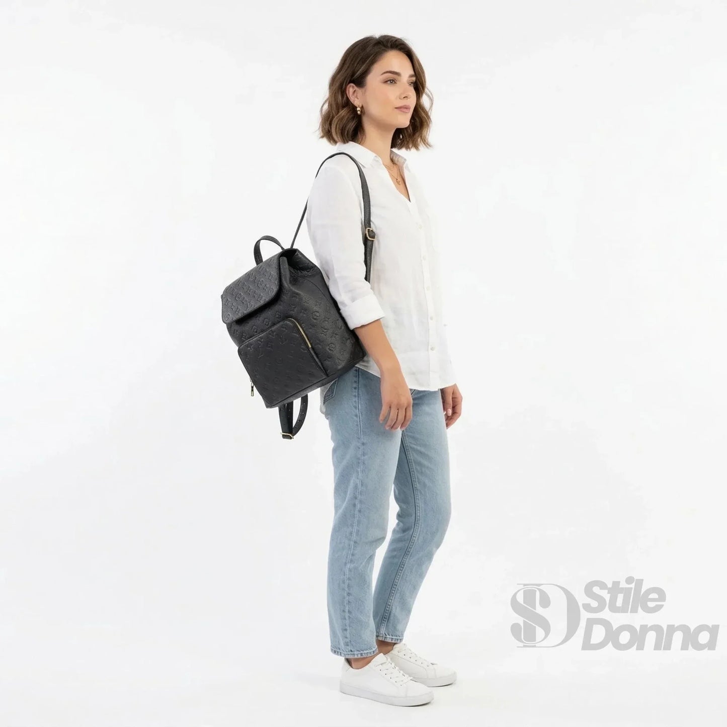 Stile Donna Bags - Zaino in Ecopelle Grigio