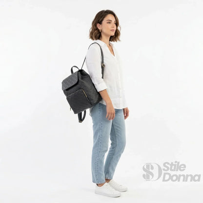 Stile Donna Bags - Zaino in Ecopelle Grigio