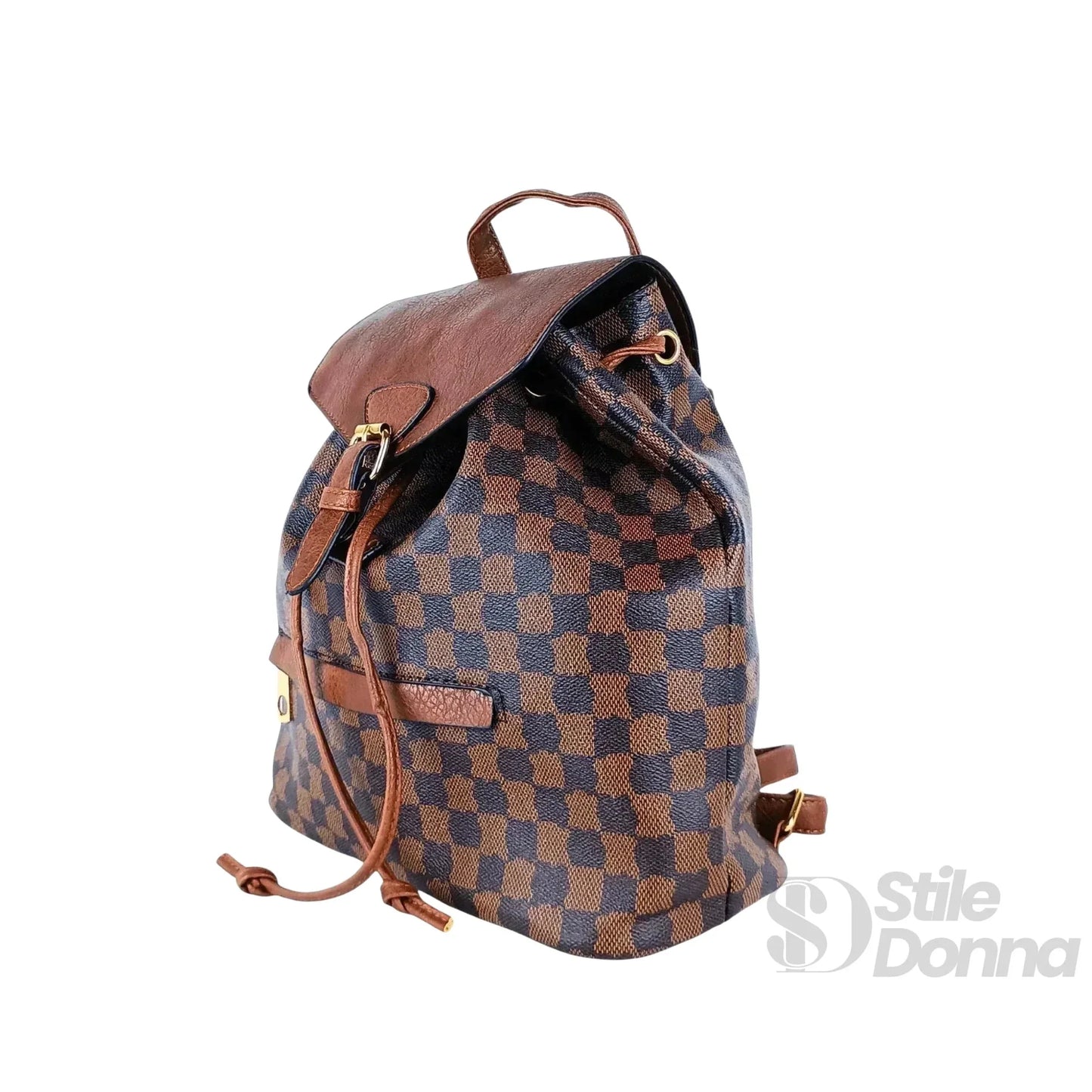 Stile Donna Bags - Zaino in Ecopelle Marrone