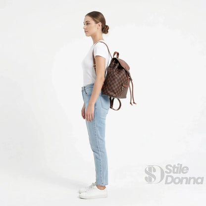 Stile Donna Bags - Zaino in Ecopelle Marrone