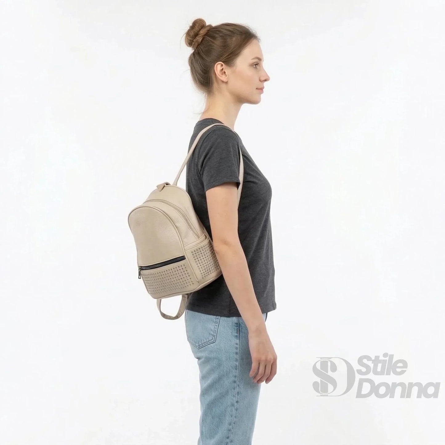 Stile Donna Bags - Zaino in Ecopelle Intrecciata