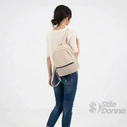 Stile Donna Bags - Zaino in Ecopelle Intrecciata