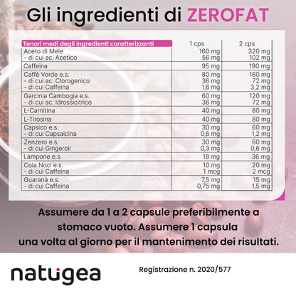 Termogenico ZEROFAT® - Metabolismo Attivo e Controllo della Fame e del peso corporeo