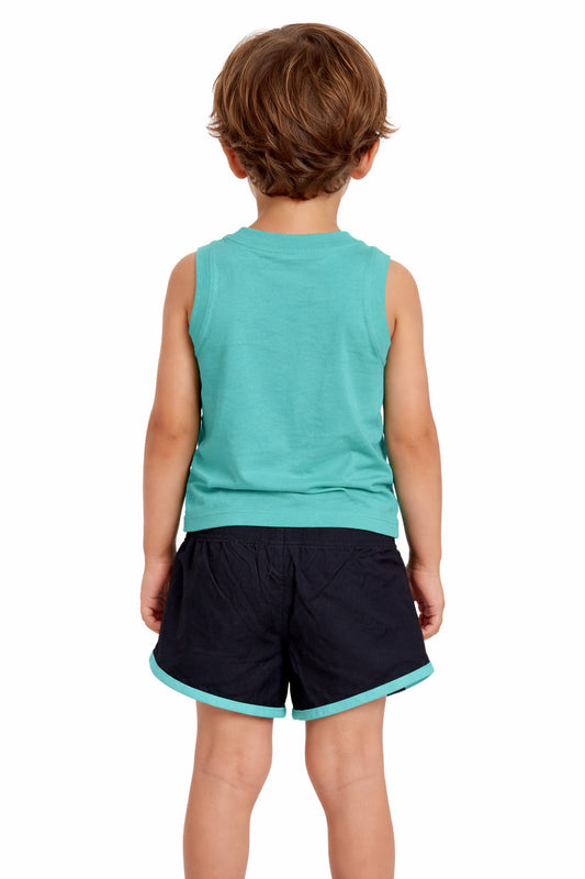 Champion Set Donna Maglietta e Pantaloncino 405378 BS137 - Blu Scuro