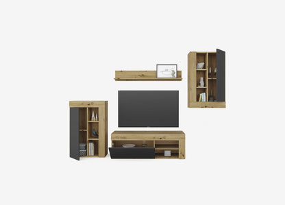 Mobile Soggiorno Leo in Rovere Nodi/Bianco Artik 260x41x103h