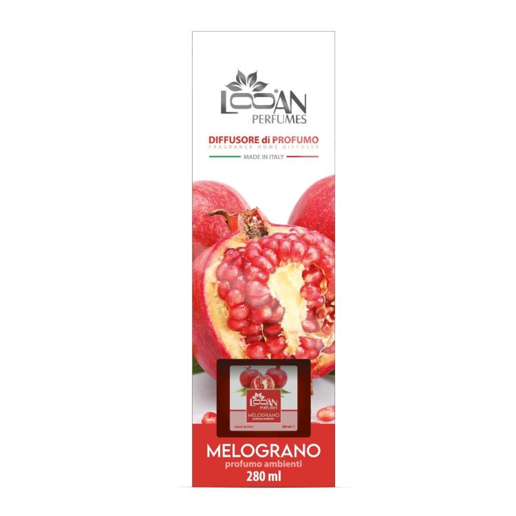 Looan Raumduft mit Stäbchen 280ml Raumduft-Diffuser Granatapfel