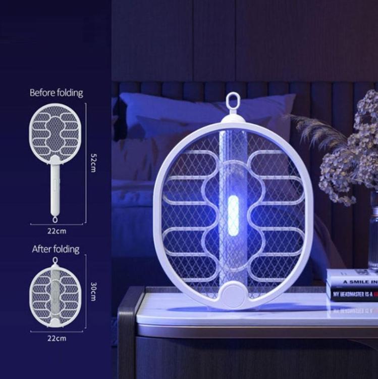 Elektrische Mückenklatsche Akku LED UV Mückenfalle Fliegenfalle