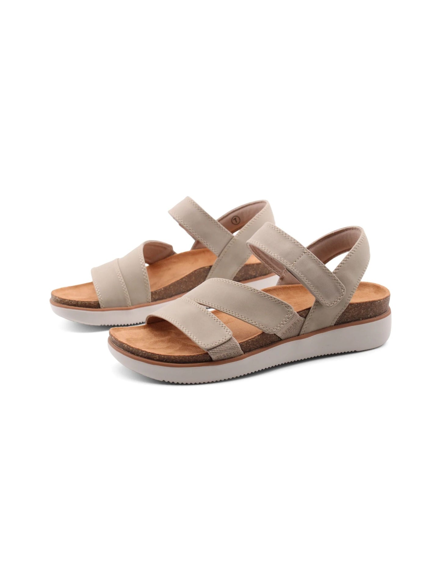 Skechers Lifted Comfort 163252/TPE Taupe – Sandali Donna Vegan Memory Foam