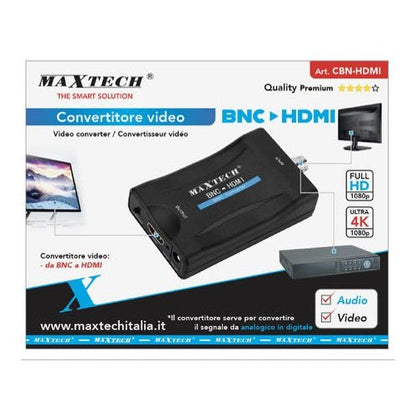 Cavo Adattatore Convertitore da Bnc a Hdmi per Sistemi Videosorveglianza Telecamera TV