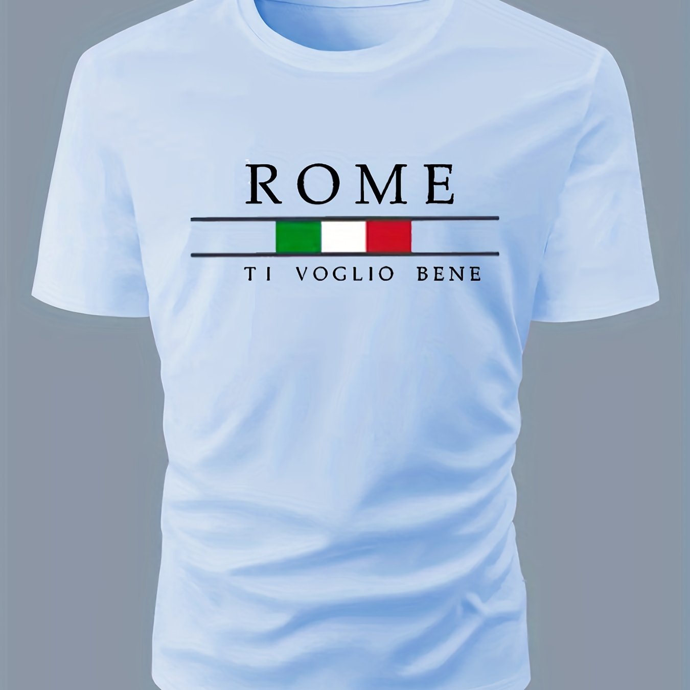 ROME Maglietta Stampata Da Uomo Per L'estate All'aperto, Eleganti Top A Girocollo Da Uomo, Regalo Per Uomini