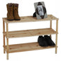 Wooden Shoe Rack 3 Tiers Space Saving Shoe Shelf Shoe Organizer 63X48X23Cm