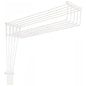 Ceiling Clothes Drying Rack Clothesline Towel Holder Outdoor/Indoor - White