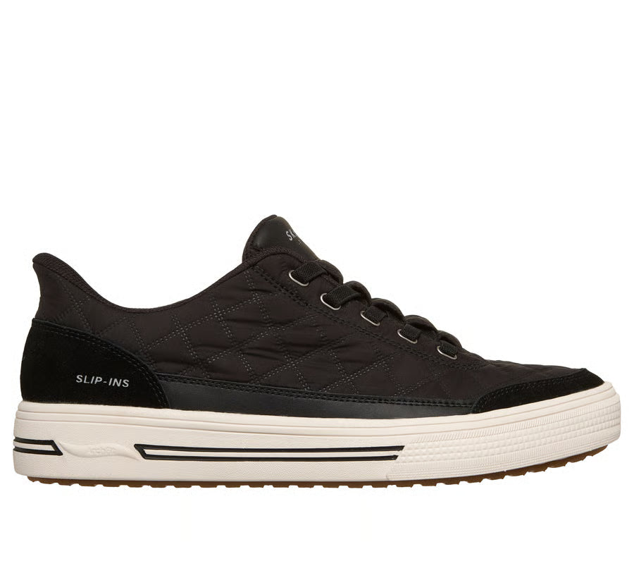 Skechers scarpa sneakers da uomo Slip-ins Arch Fit Arcade Cozy Fit Charming Daze 183227-BLK nero