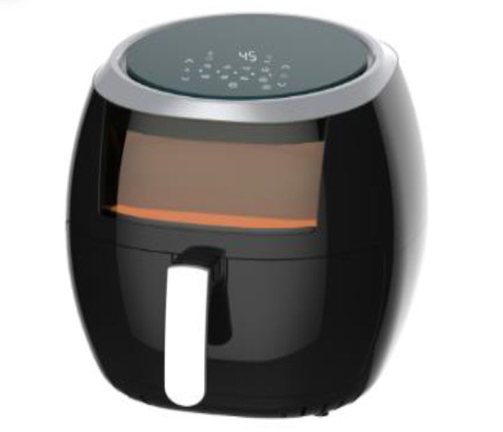 Heißluftfritteuse XL 6L 1800W LED-Display Schwarz