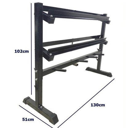 Hb Hantelablage mit 3 Ebenen, Gewichtheber-Rack, Hantel- und Scheibenständer, Display