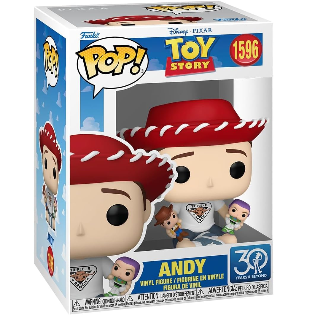 Funko Pop ! Disney Pixar - Toy Story (1596) Andy W/ Woody E Buzz 9cm