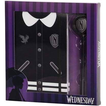 Netflix: Notizbuch und Kugelschreiber Wednesday Geschenkset Schule