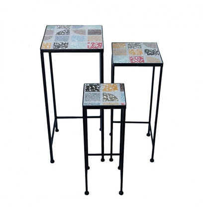 Set di 3 Fioriere Quadrata Nike - Ceramica, Multicolore, Dimensioni Varie