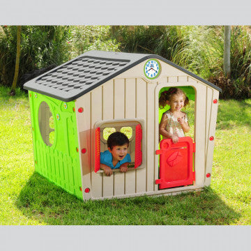 Casetta in plastica multicolor 140x108x115 cm, peso 13,2 kg