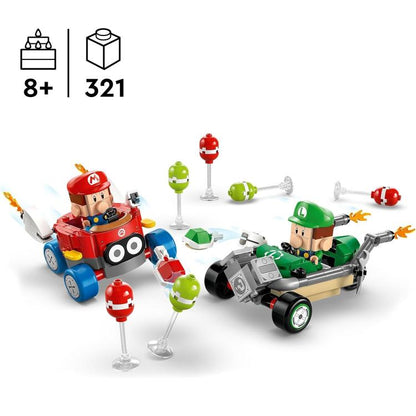 Lego - Super Mario Kart 72034 (Baby Mario Vs Baby Luigi) Set mit Figuren 321 Teile 8+
