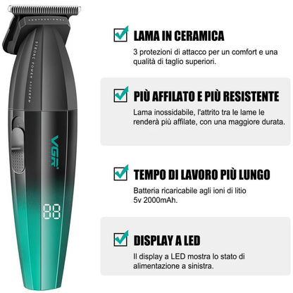 Vgr Salon Series V-906 Regolabarba Rasoio Trimmer Regola Barba SuperZero Display