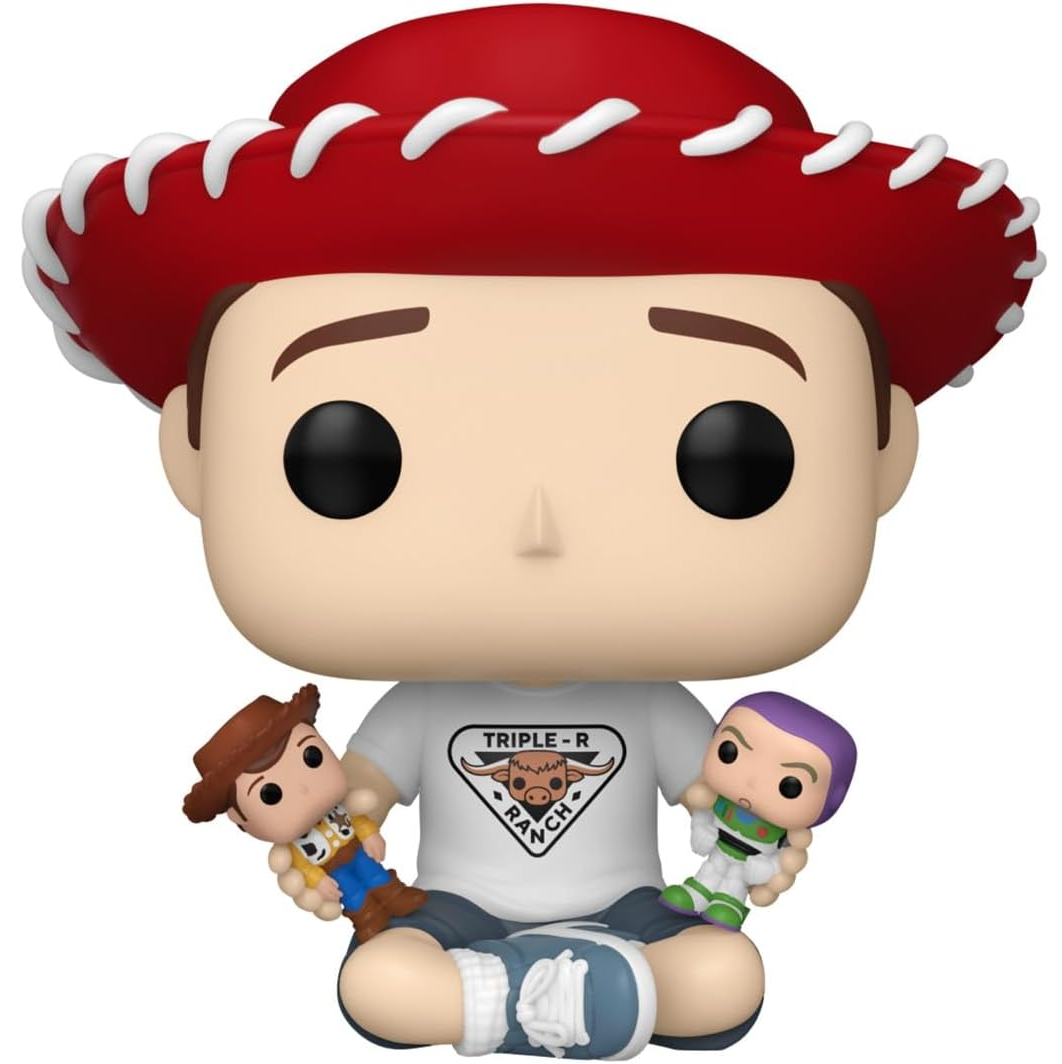 Funko Pop ! Disney Pixar - Toy Story (1596) Andy W/ Woody E Buzz 9cm