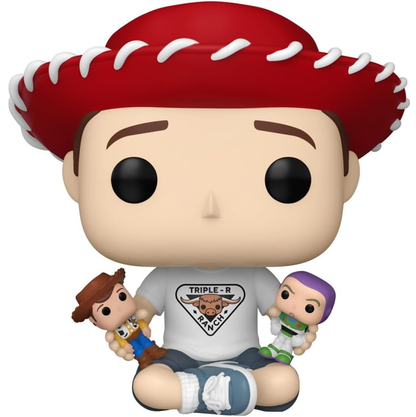 Funko Pop ! Disney Pixar - Toy Story (1596) Andy W/ Woody E Buzz 9cm