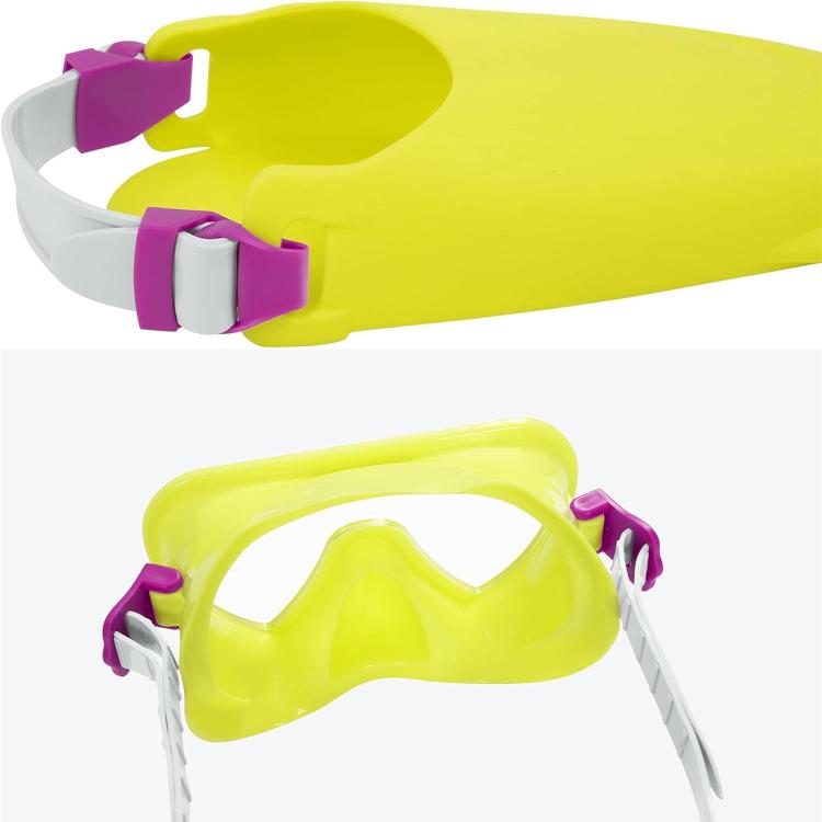 BESTWAY - SNORKELING MASK SET WITH SNORKEL AND FINS FOR CHILDREN 3+ YEARS