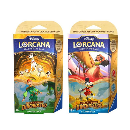 Disney Lorcana Nelle Terre D'Inchiostro Starter Deck Rubino/Zaffiro Card Tcg Ita