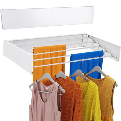 Wäscheständer Wandmontage, klappbar, für Balkon, Außen/Innen – Weiß