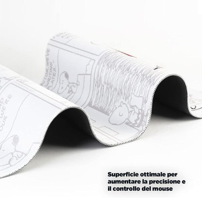 Snoopy: Tappetino per Tastiera e Mouse Pad Pc Gaming Deskmat Grande Xxl 80X35Cm