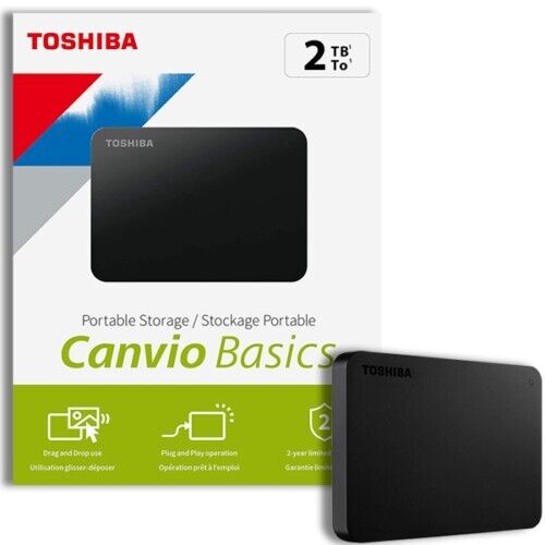 Toshiba Canvio Basics Hdd (2 Tb) Tb520 Hard Disk Esterno Usb 3.2 2,5" PC/PS4/PS5