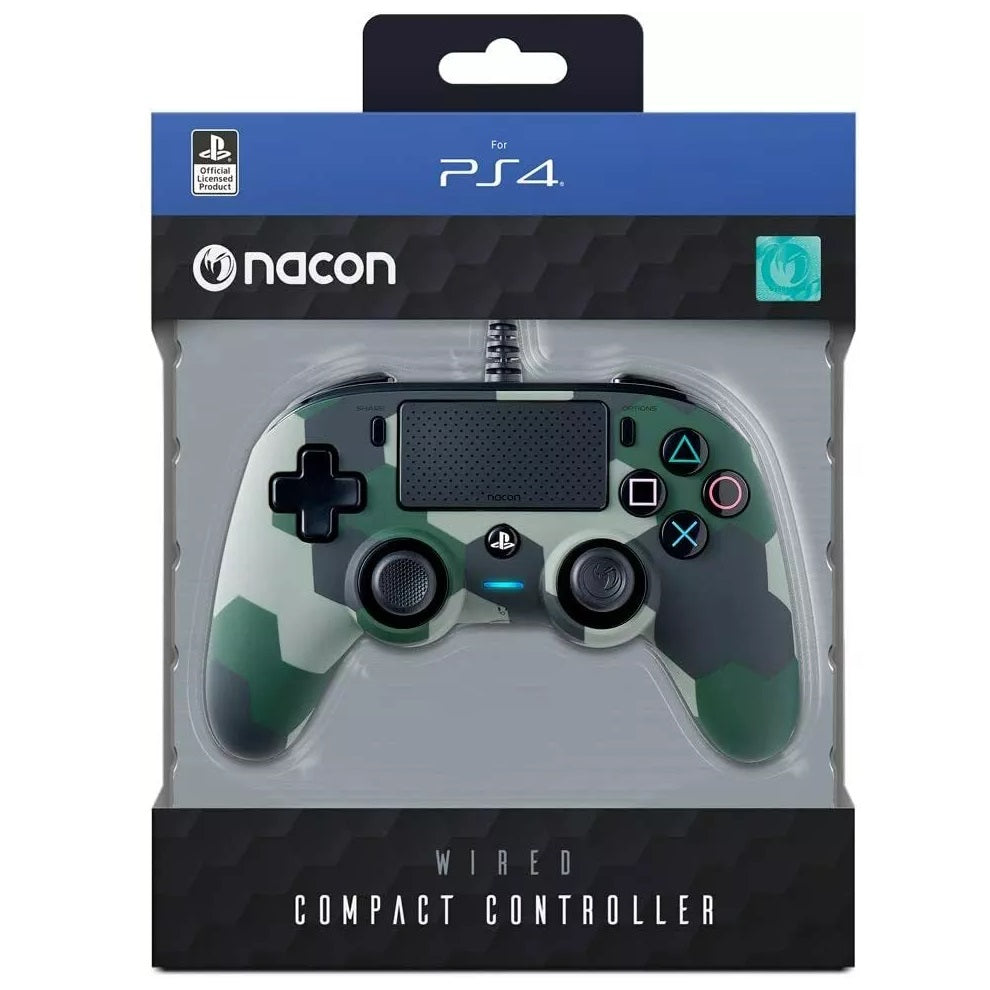 Nacon Controller Wired Pad Playstation 4 PS4/PC USB Kabel-Joypad (Grün Camo)