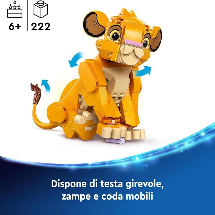 Lego - Disney König der Löwen 43243 (Simba) Der kleine König der Löwen – Figuren-Set 222 Teile 6+