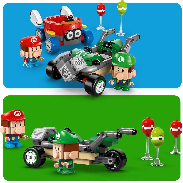 Lego - Super Mario Kart 72034 (Baby Mario Vs Baby Luigi) Set mit Figuren 321 Teile 8+