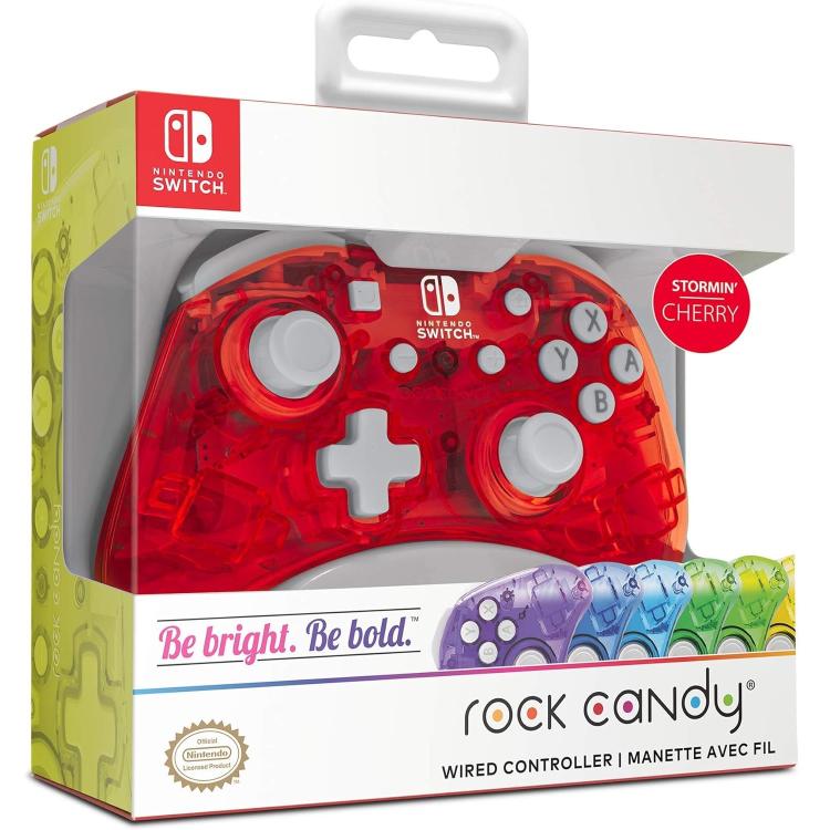 PDP Mini Controller Nintendo Switch Kabelgebundener Joystick mit Kabel Rock Candy St.Cherry