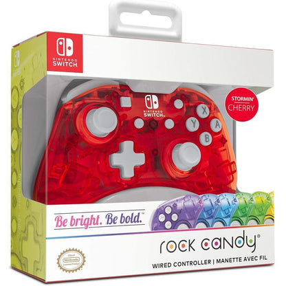 PDP Mini Controller Nintendo Switch Kabelgebundener Joystick mit Kabel Rock Candy St.Cherry