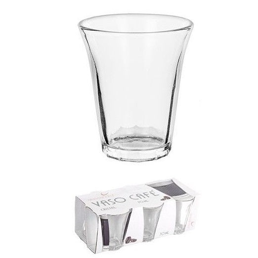 6er-Set Kaffeetassen Espressotassen transparentes Glas Shot Gläser